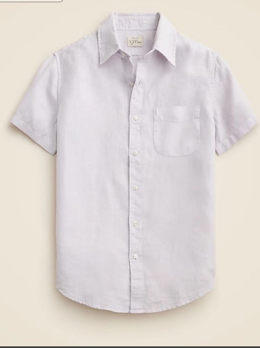 J. Crew men’s 100% linen short sleeve shirt